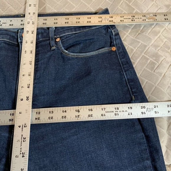 Banana Republic Womens 32 Denim Jeans Blue Skinny Ankle Dark Wash High Rise - Picture 6 of 11
